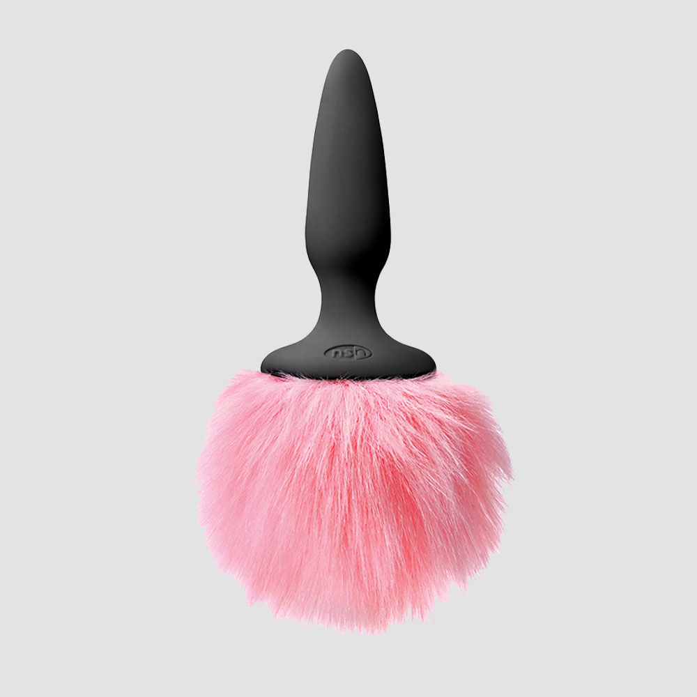 bunny tails – plug anal con pompón rosa
