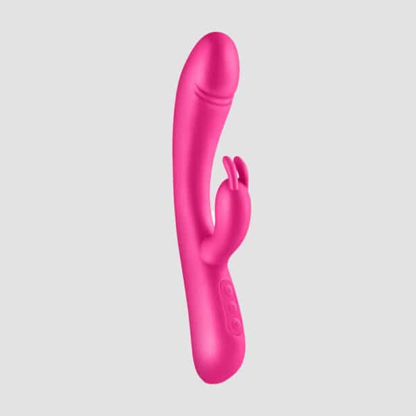 royals divine – conejito vibrador metallic pink – silicona suave
