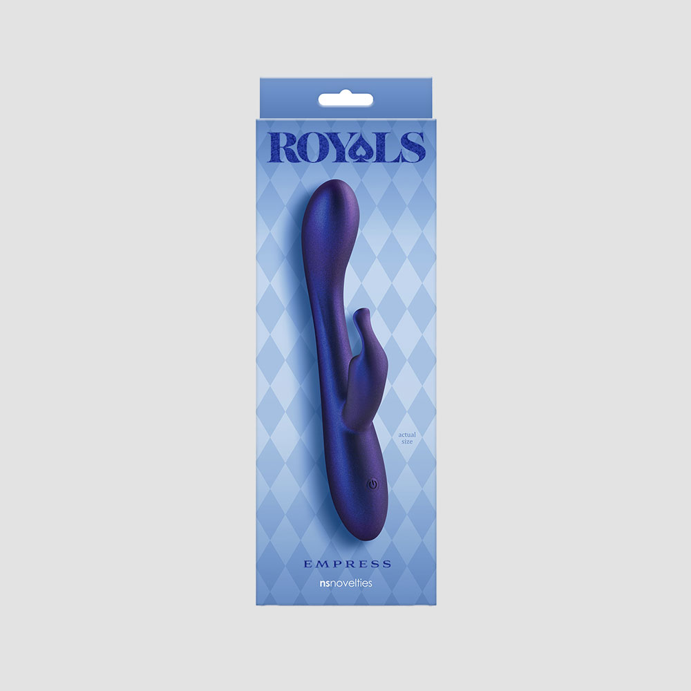 royals empress– conejito vibrador metallic blue – silicona suave
